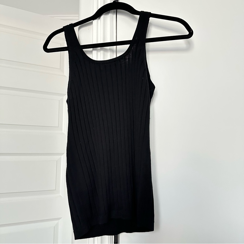Autograph Black Ribbed Top - Picture 5 of 5